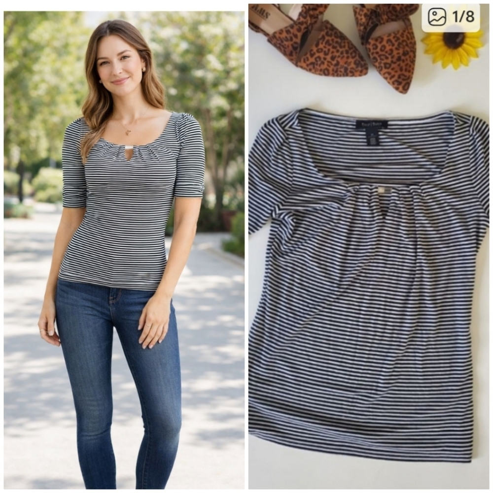 Wait House Black Market Striped Top